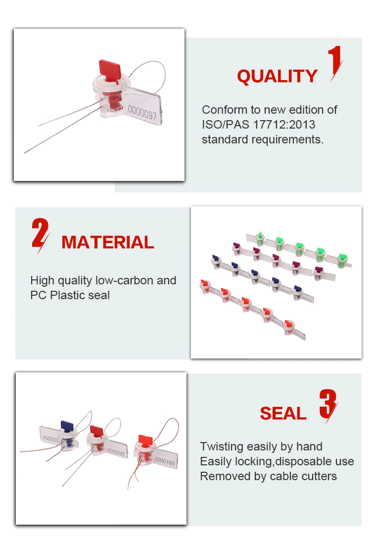 China Professional Manufacturer Security Wire Electric Meter Plastic Seal